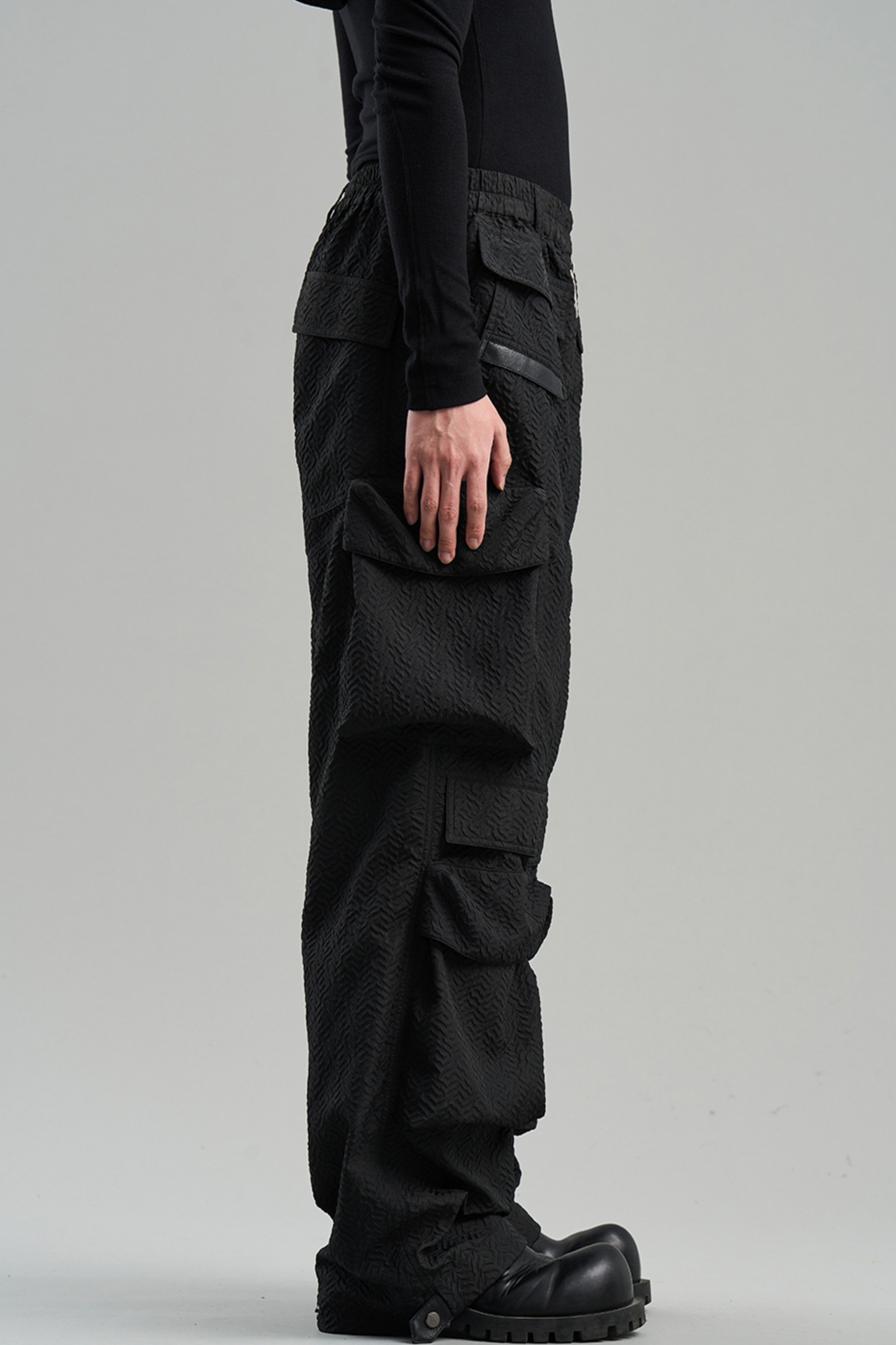 Textured Pocket Work Pants