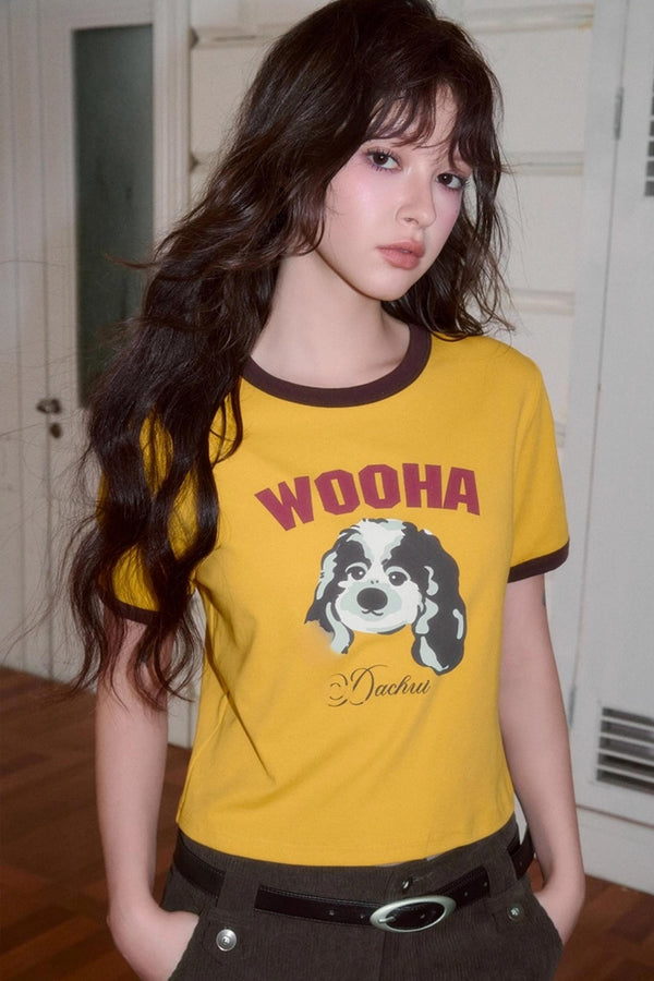 Cute Illustration Print Short Sleeve T-Shirt