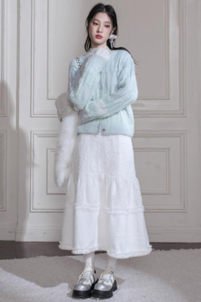 Gradient Alpaca Wool Cardigan