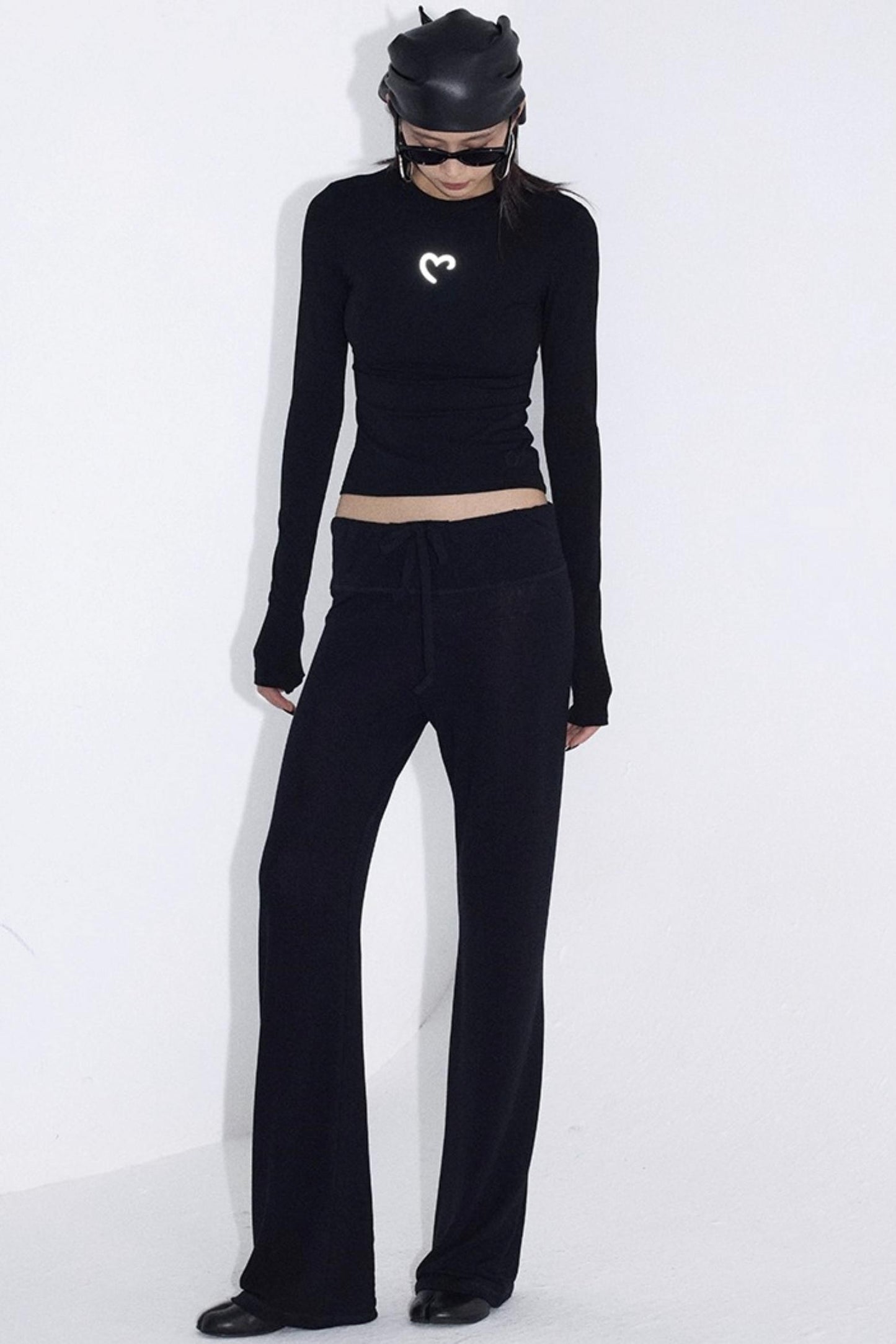 Love Black Base Layer Top
