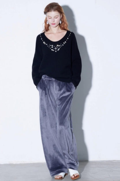 Classic Silver Fox Fleece Velvet Pants