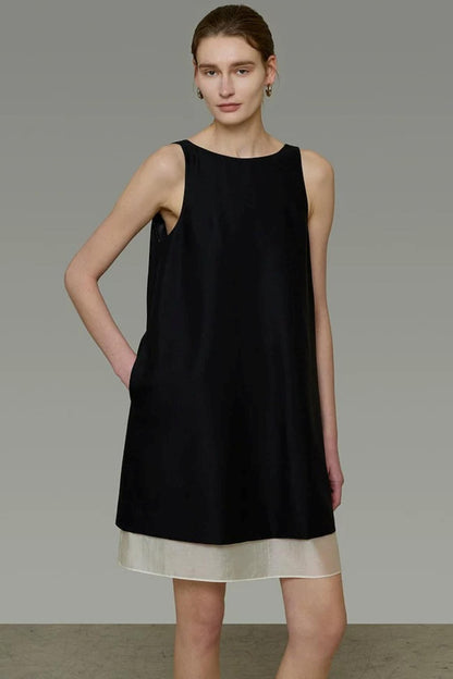 Color-Blocked Midi Dress