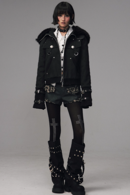 Retro Fur Hood Winter Jacket