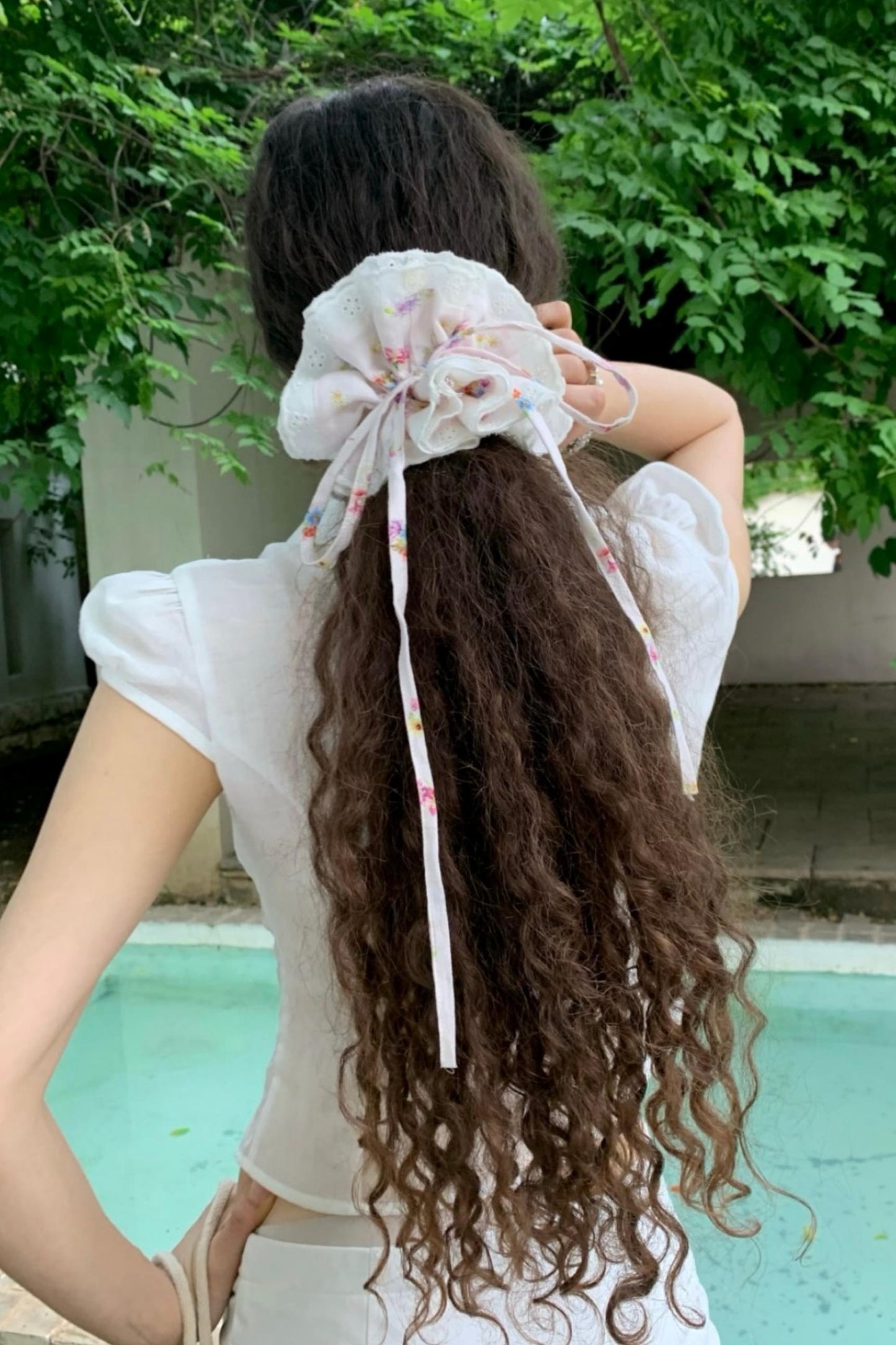 Lace Floral Headband & Scarf Set