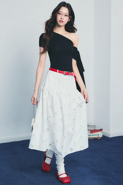 Heart Slob Floral A-Line Skirt