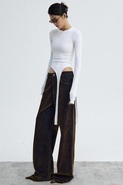 Diagonal Ribbon Asymmetrical Top