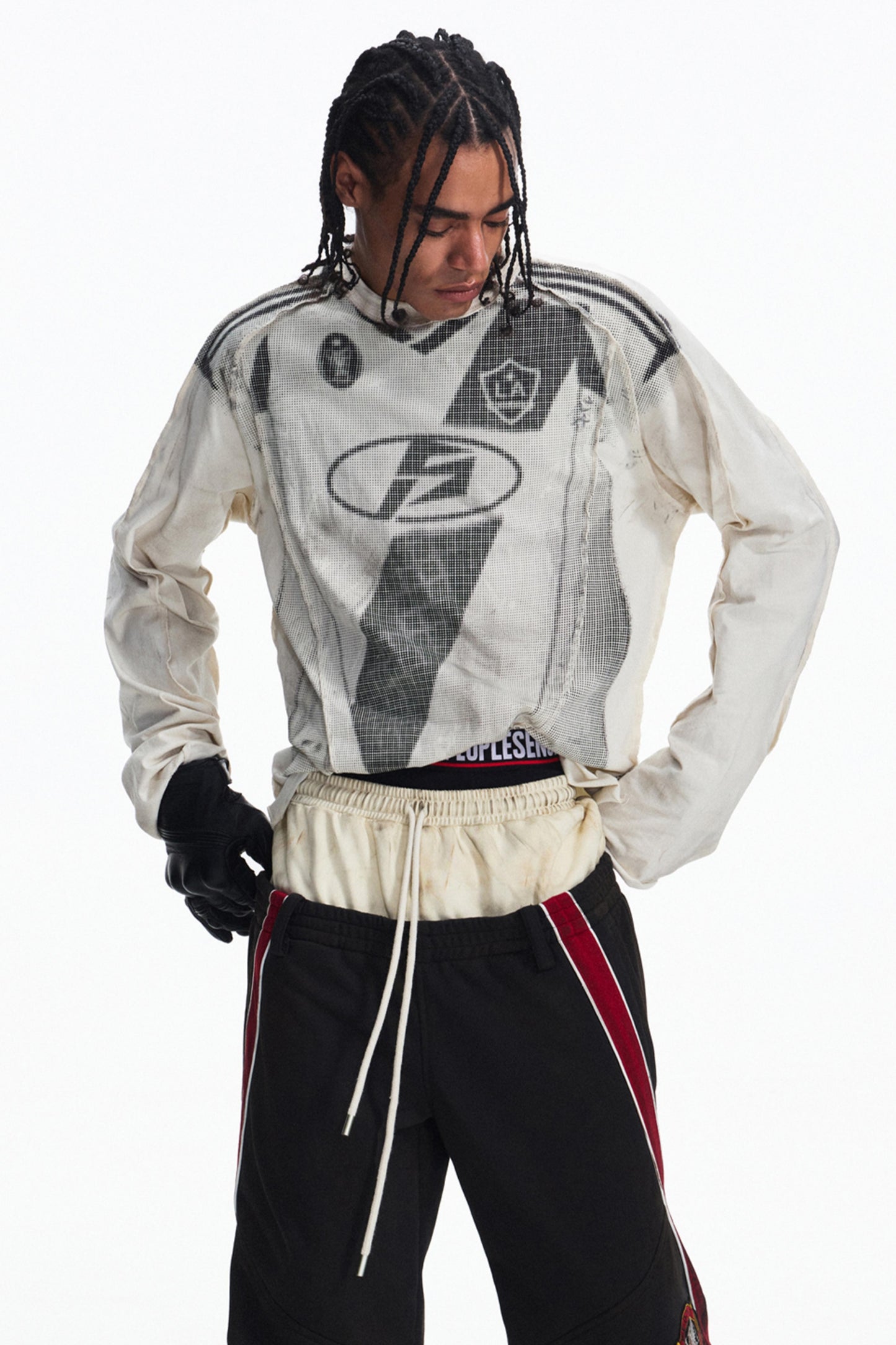 Vintage Panel Print Long Sleeve T-Shirt