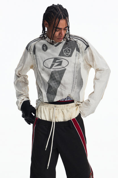 Vintage Panel Print Long Sleeve T-Shirt