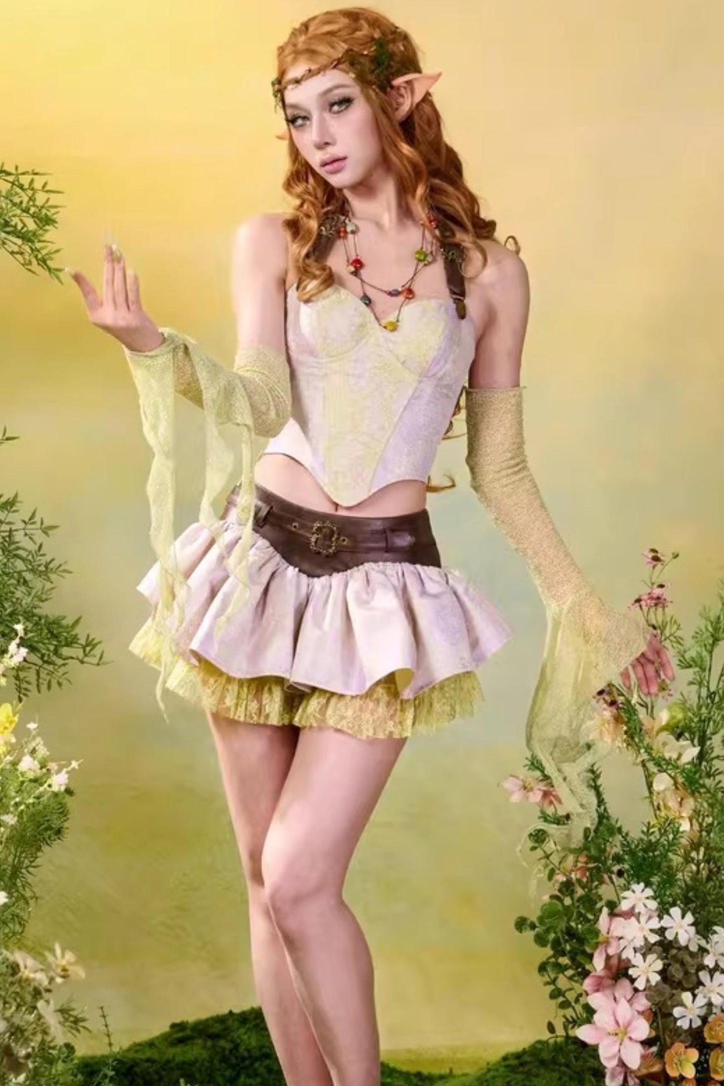 Sylvian Lace-Up Corset Top