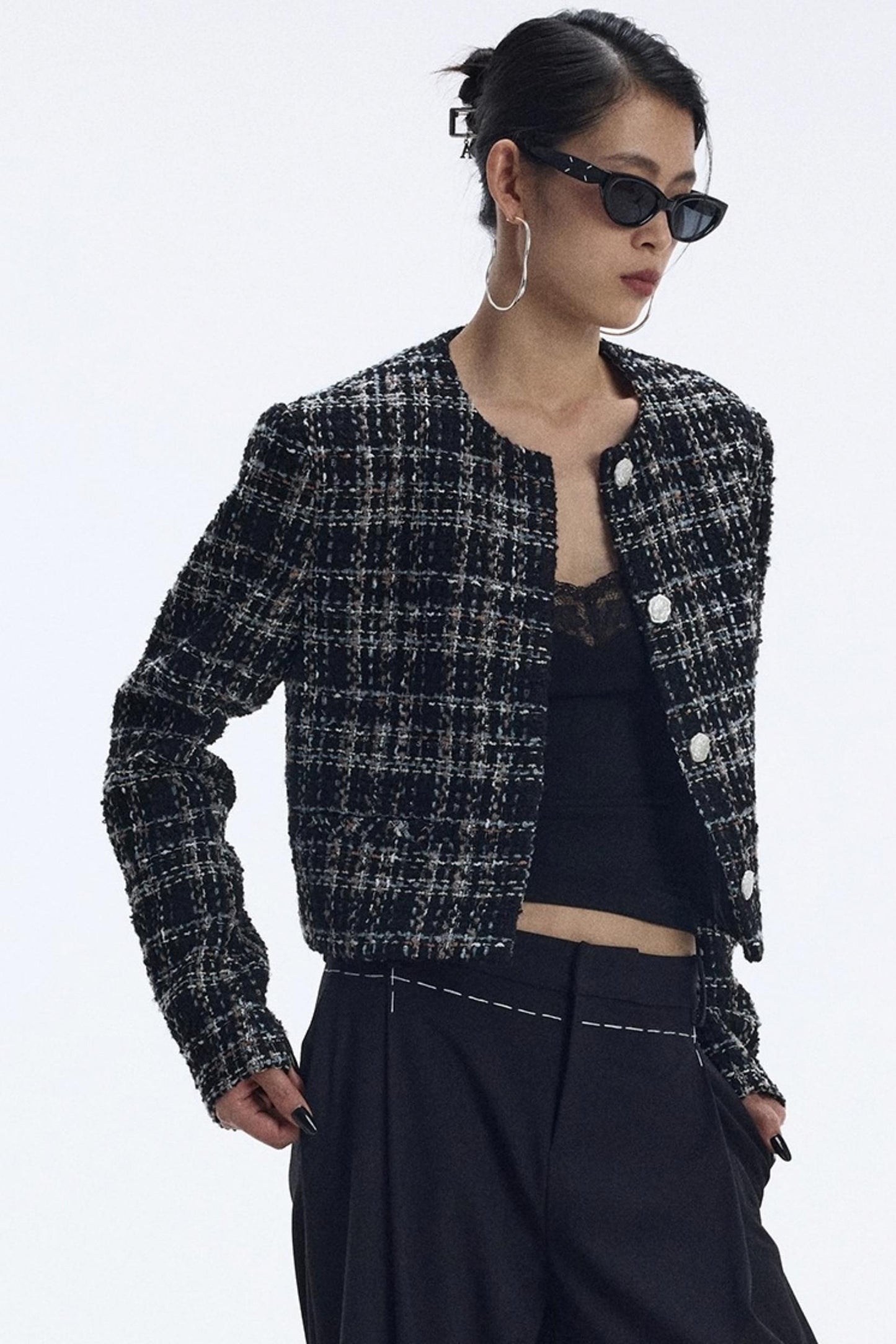 Plaid Tweed Jacket