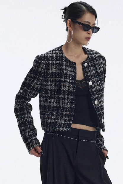 Plaid Tweed Jacket