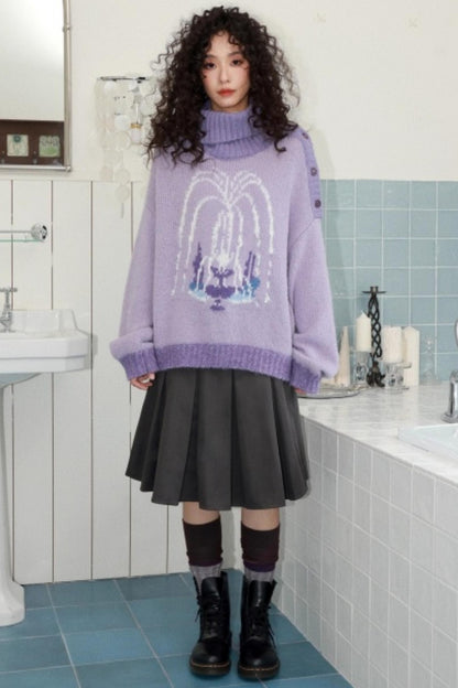 Fountain Pattern Knit Sweater