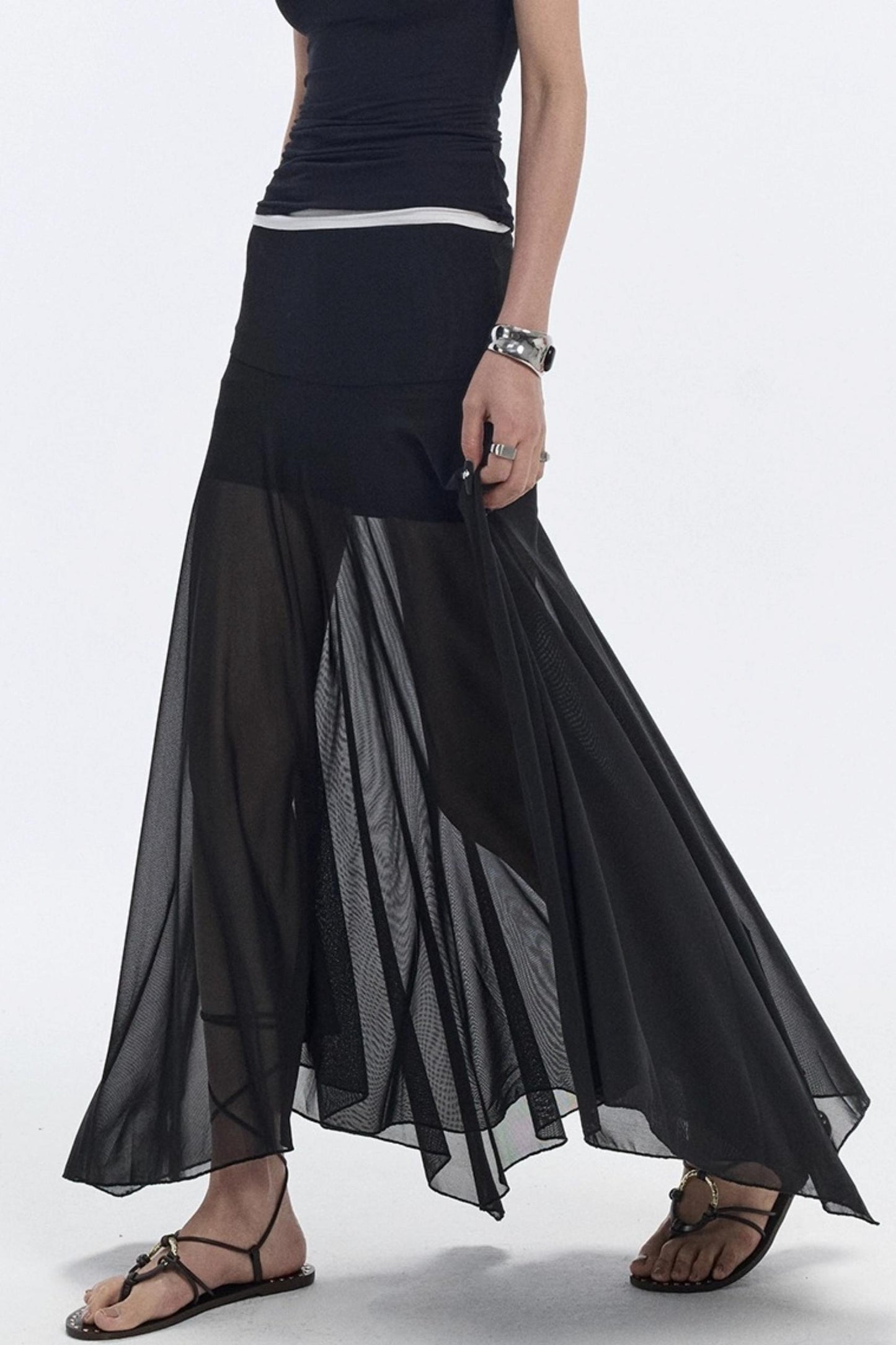 Breathing Black Summer Skirt