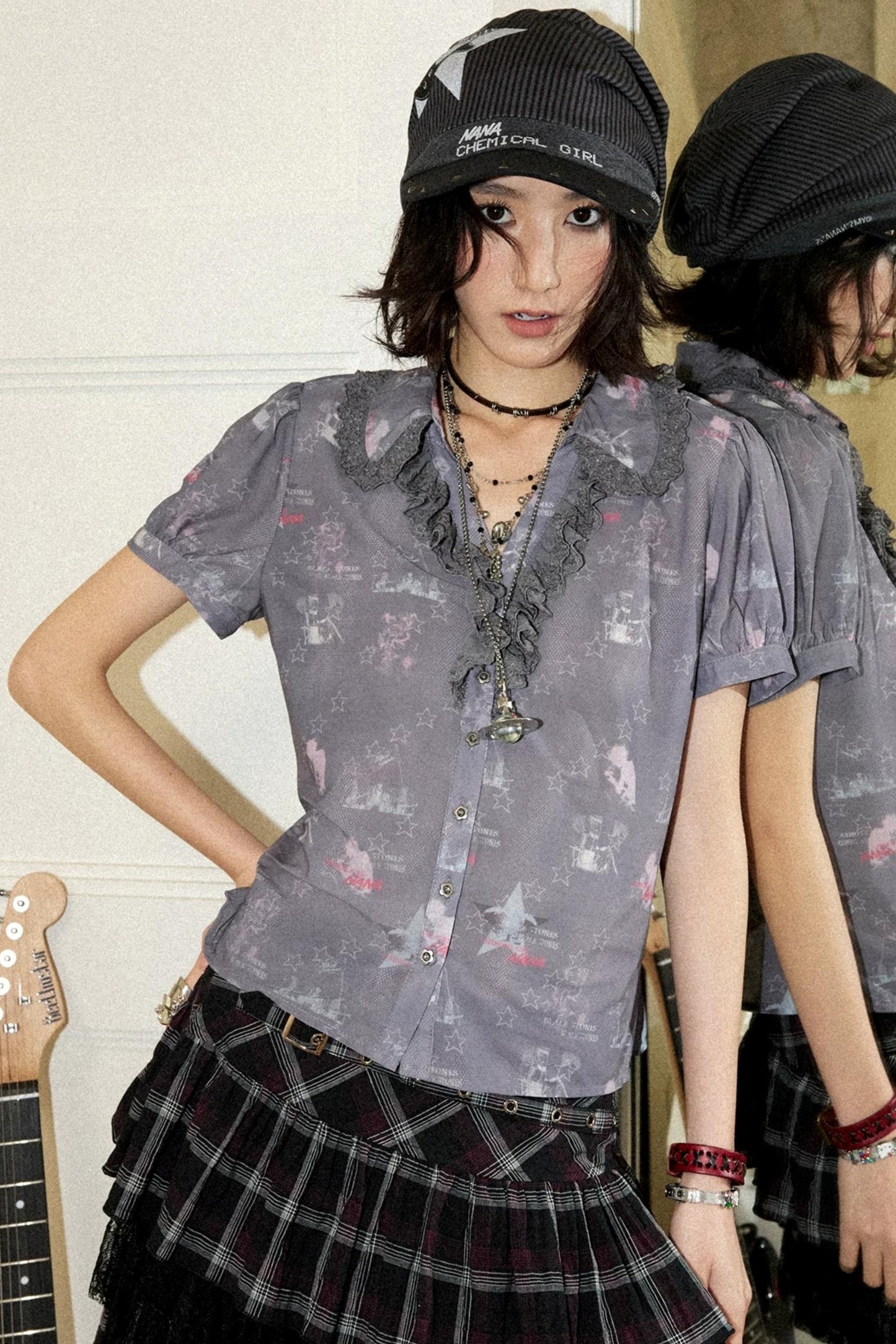 Vintage Lace Trim Blouse