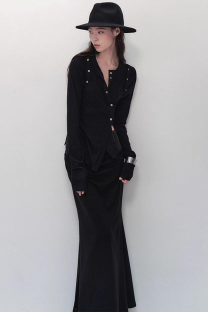 Detachable Round Neck Knitted Cardigan