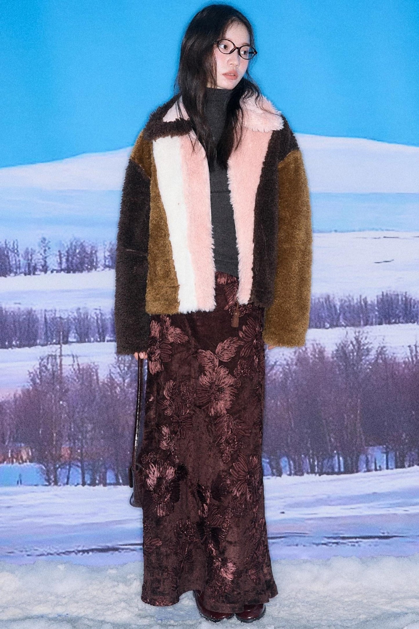 Castle Vine Velvet Skirt