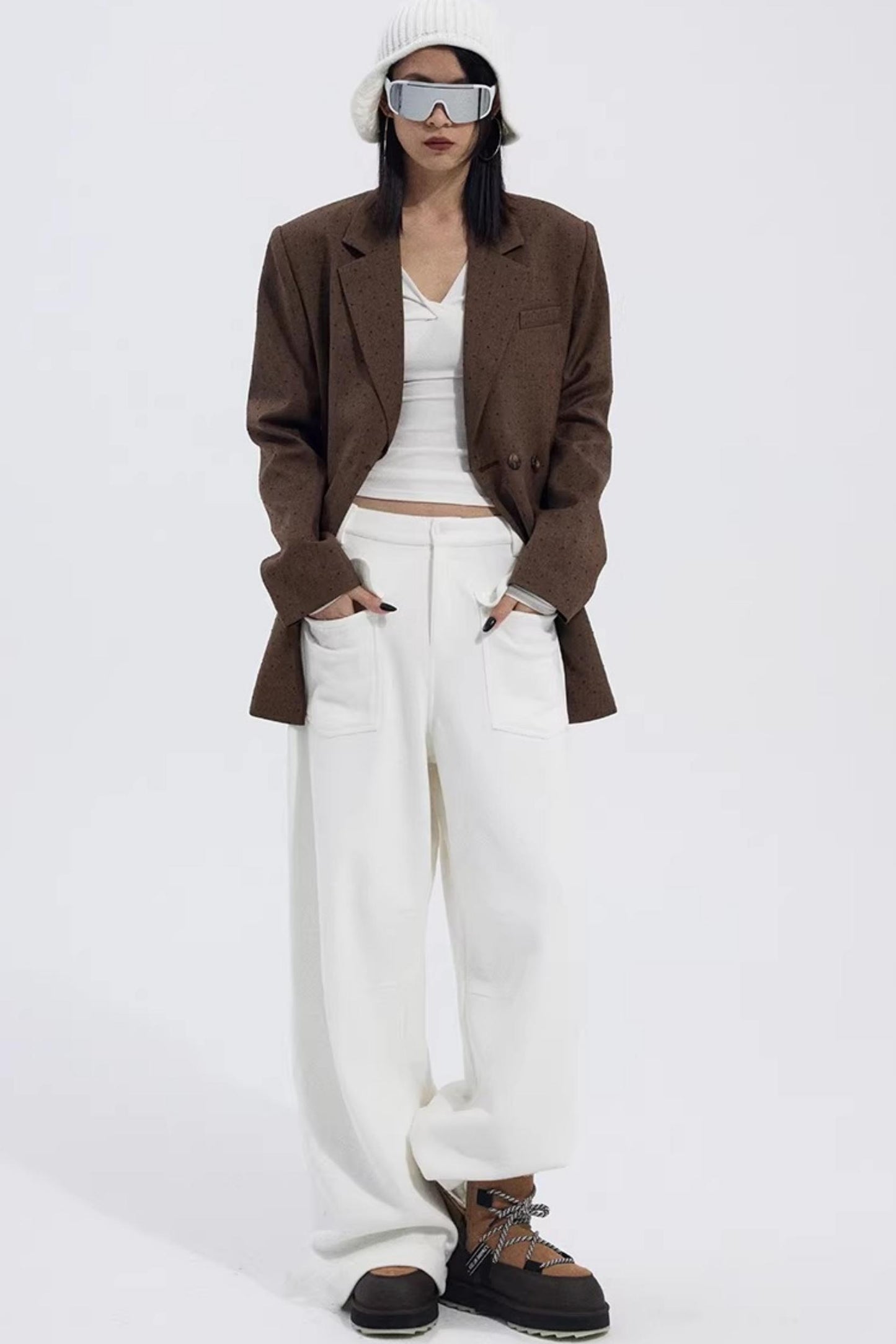 Brown Red Polka Dot Jacket