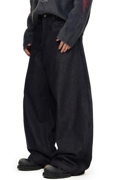 Vintage Wide Leg Cow Denim Jeans