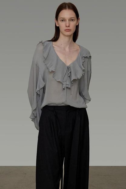 Autumn Ruffled Slimming Top