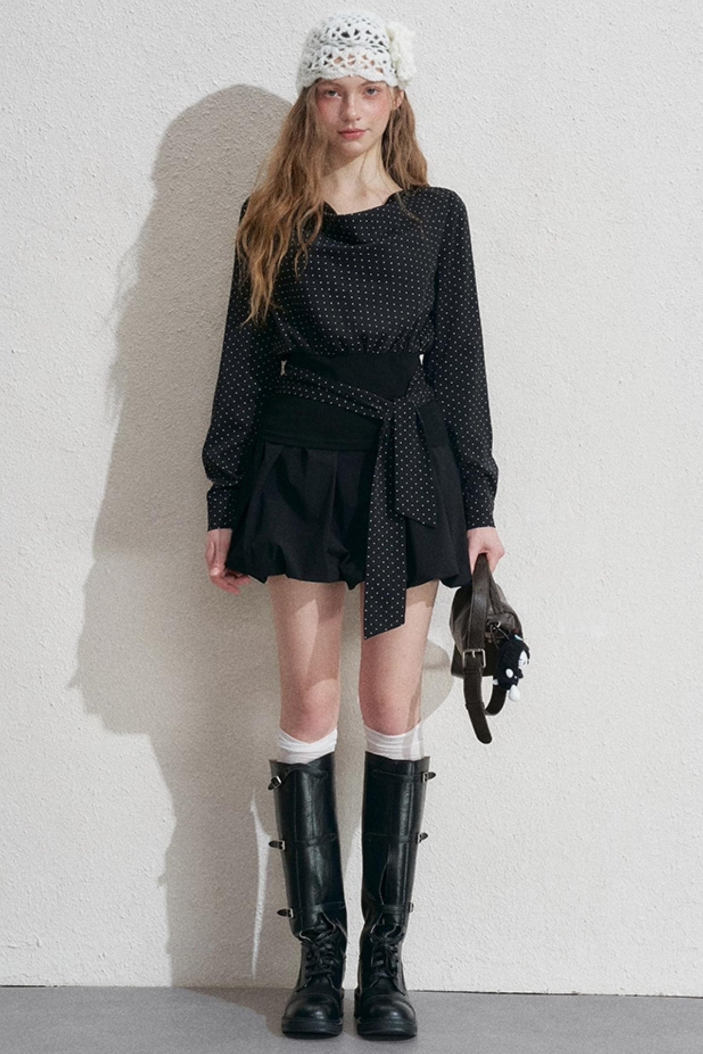 Empire High-Waisted A-Line Skirt