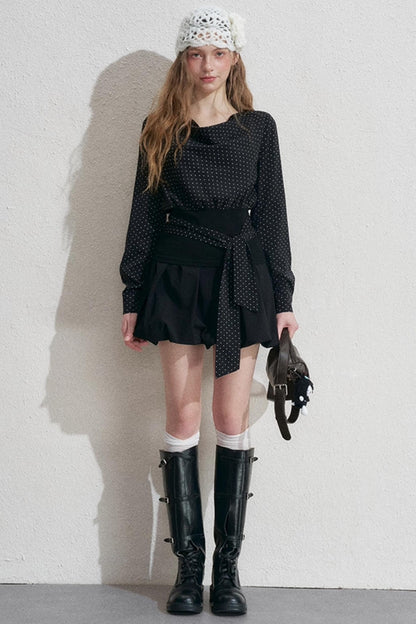 Empire High-Waisted A-Line Skirt