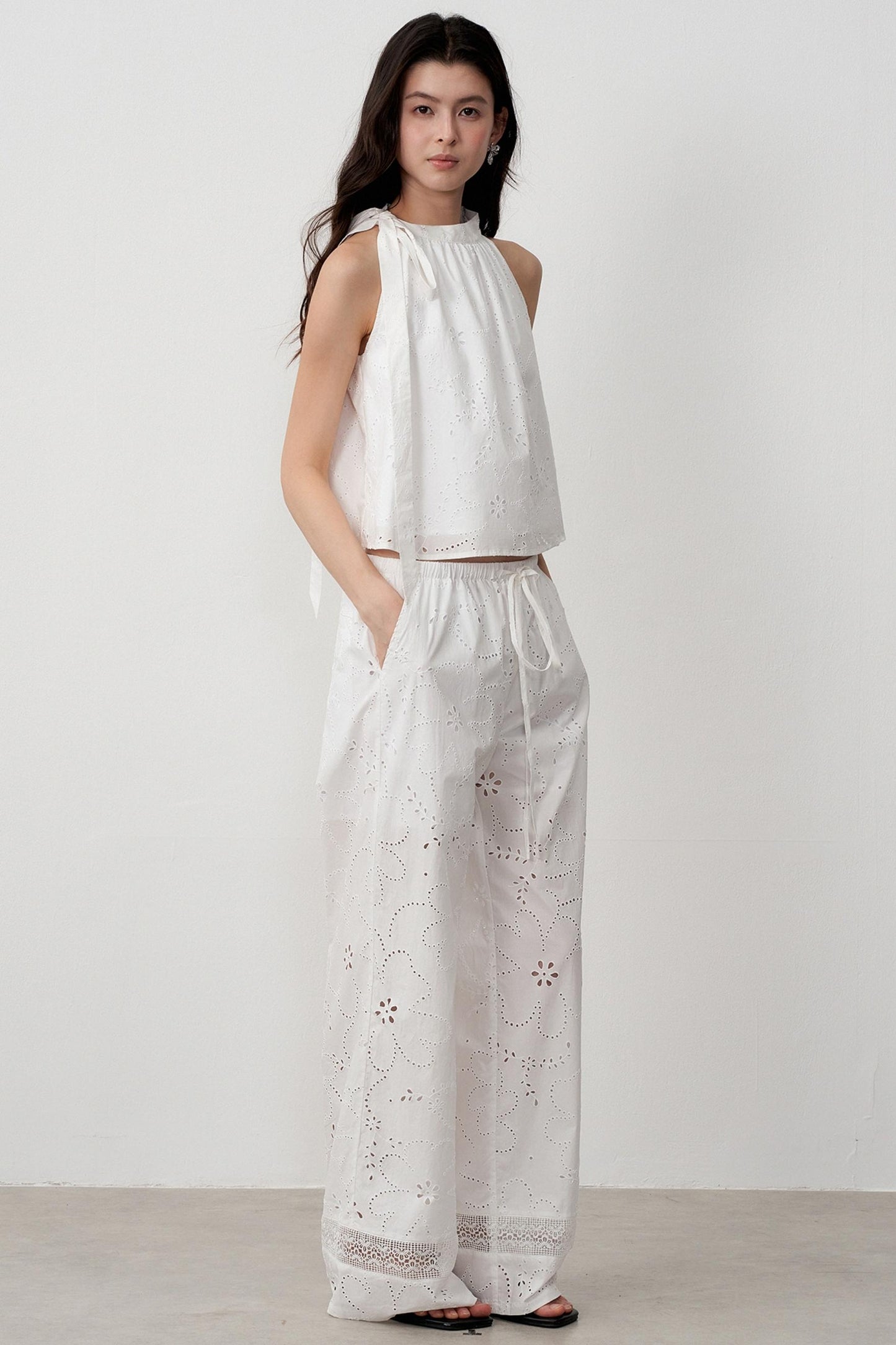 Resort Cut-Out Jacquard Camisole