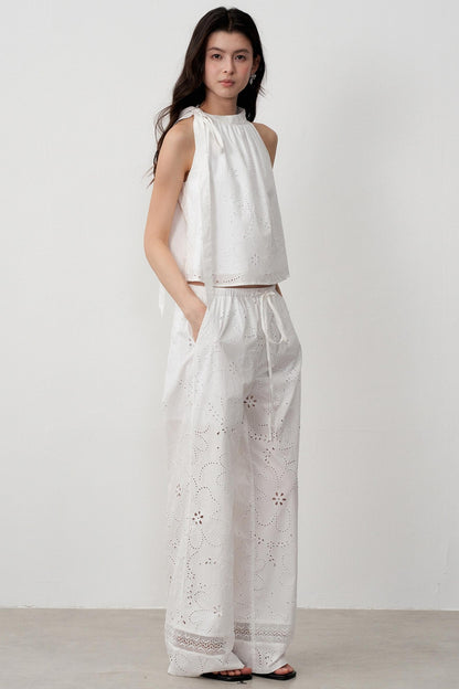 Resort Cut-Out Jacquard Camisole