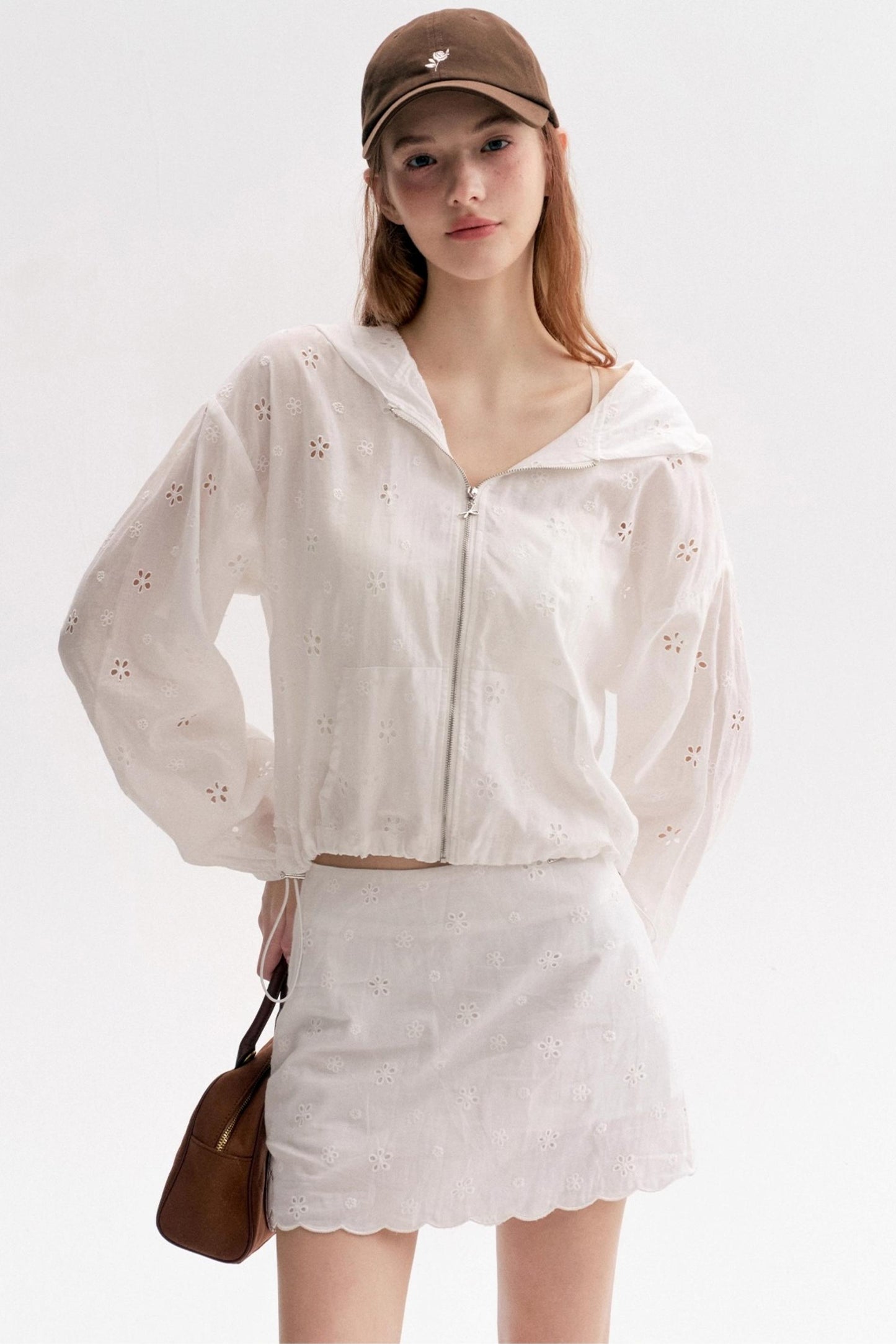 Cotton Lace Cropped Coat
