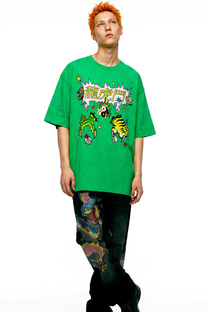 Drachen-Tiger-Hip-Hop-Oberteil