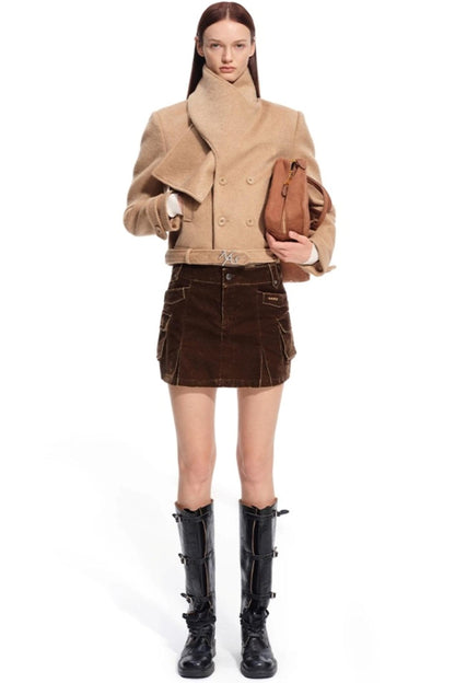 Low-Waisted Hip-Hugging Denim Skirt