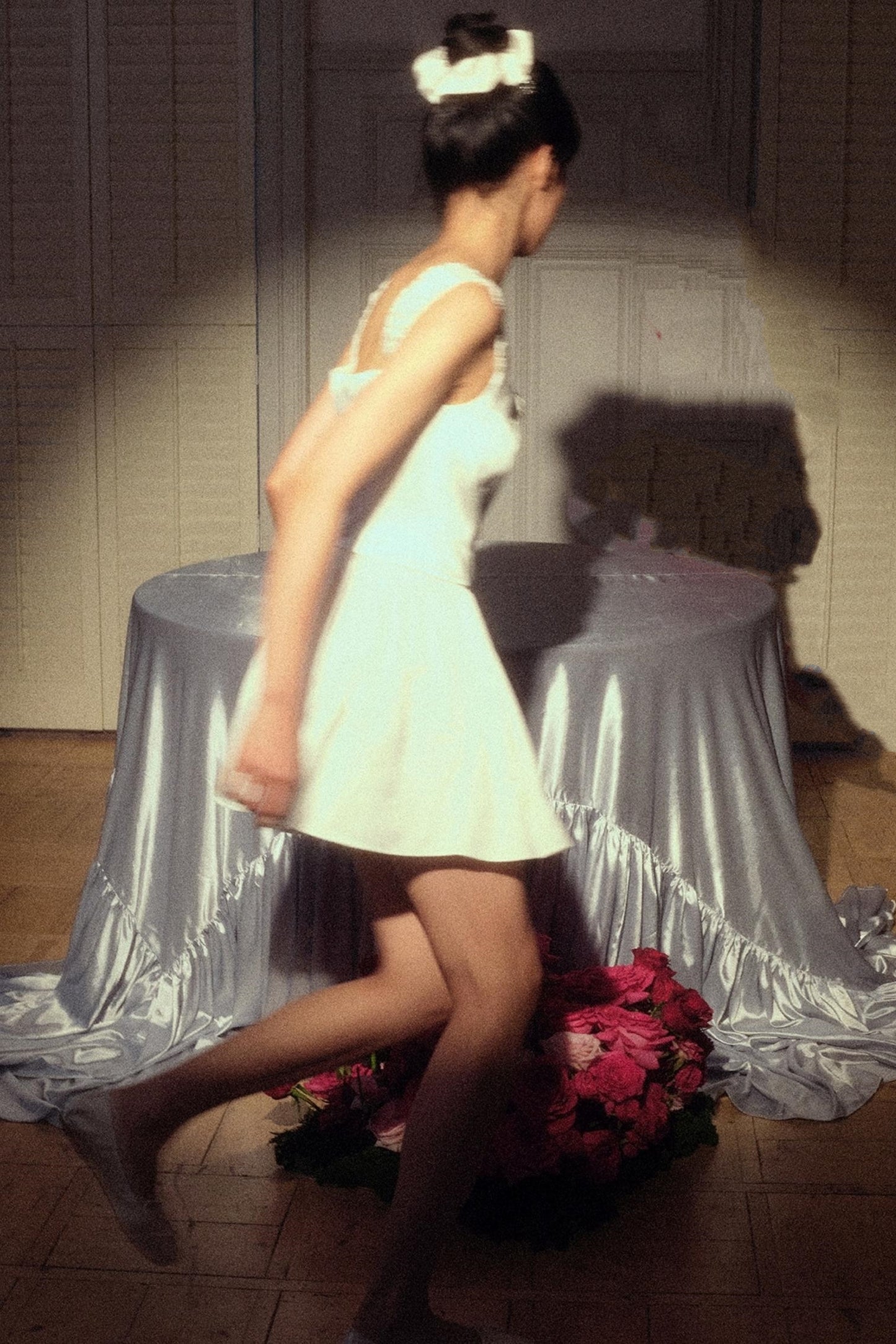 Satin Marble Hair Ribbon