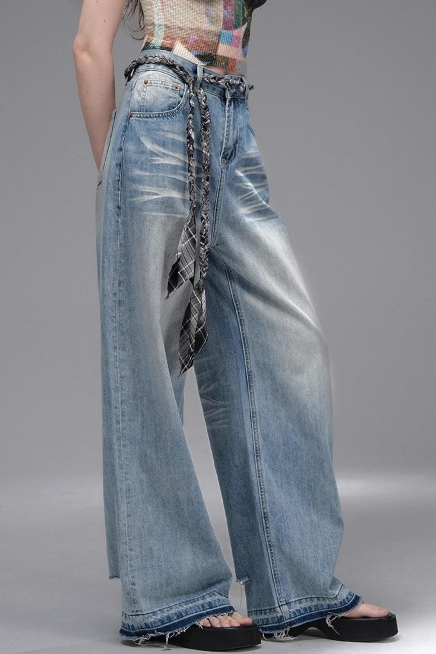 Classic Ripped Denim Jeans
