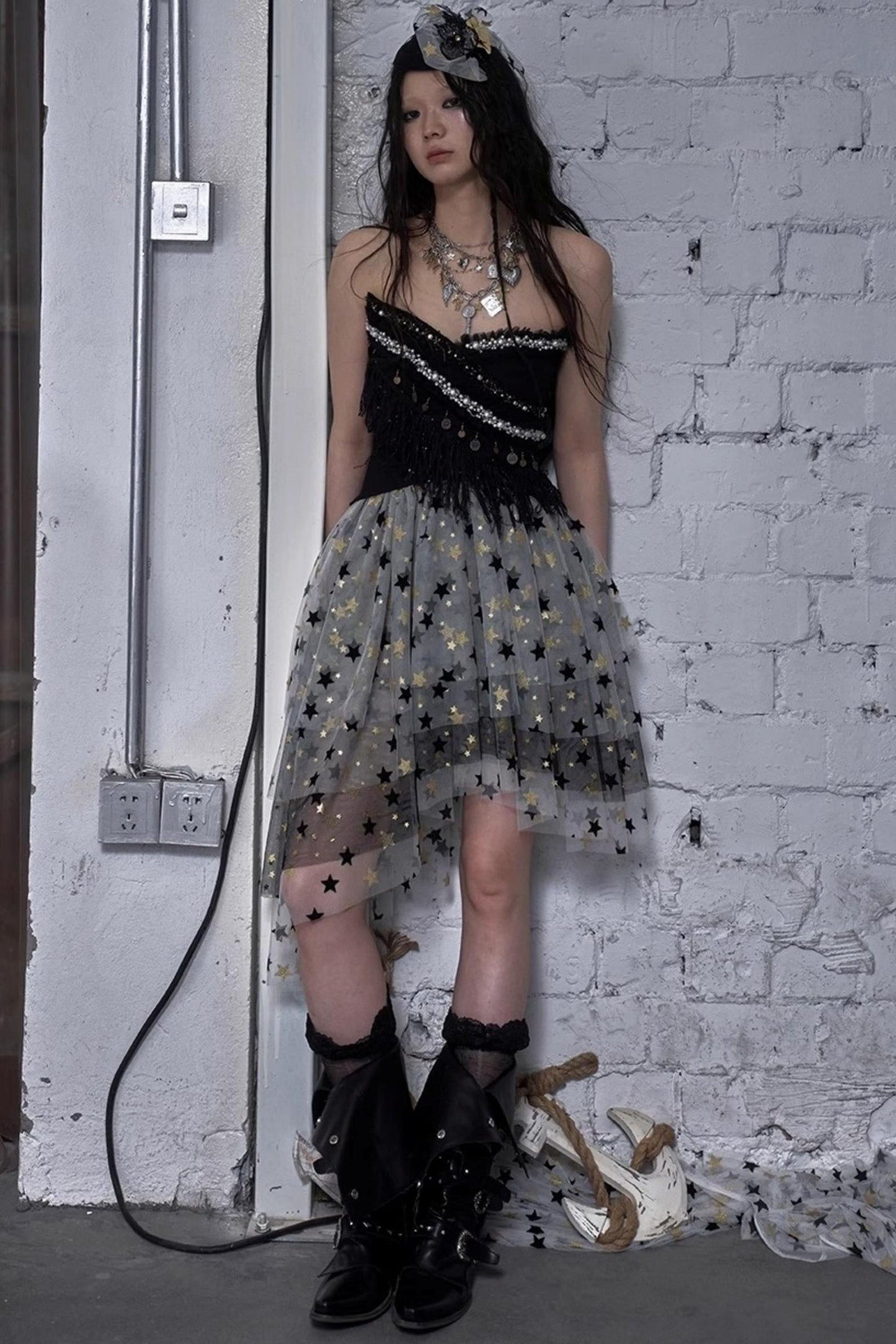 Dreamy Mesh Bustier Gown Dress