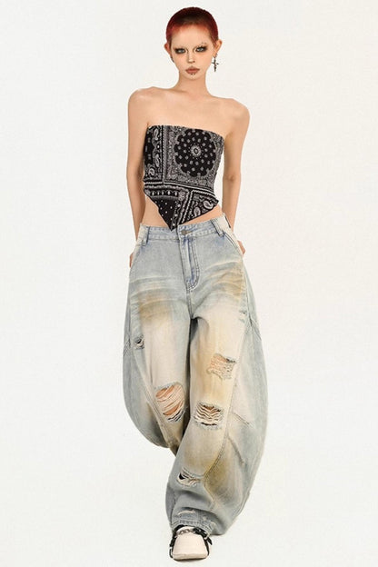 Cool American Punk Loose Jeans