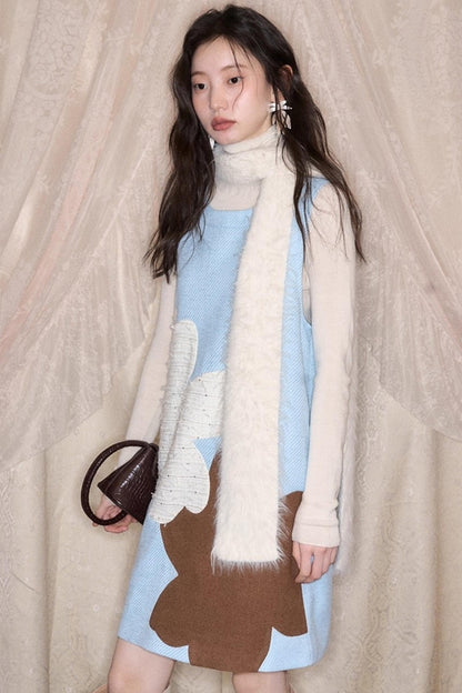 Contrasting Flower Patchwork Sundress