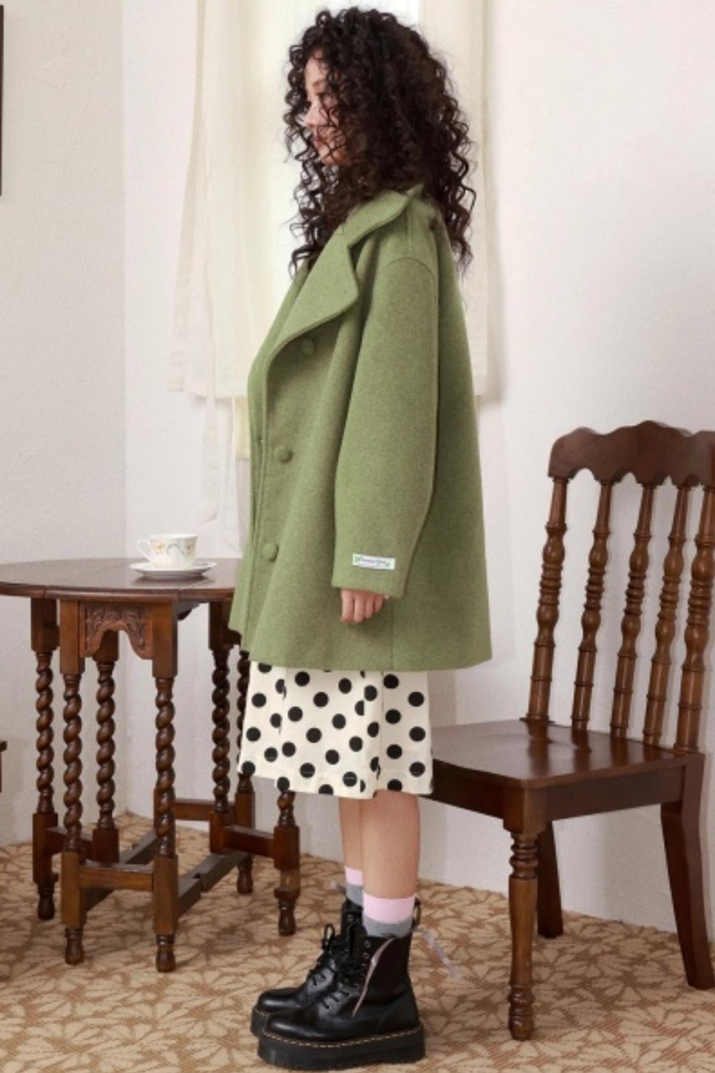 Green Manor Woolen Coat