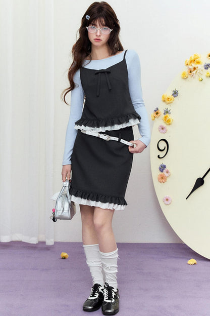 Luxury Lace Halter Bustier Set-Up