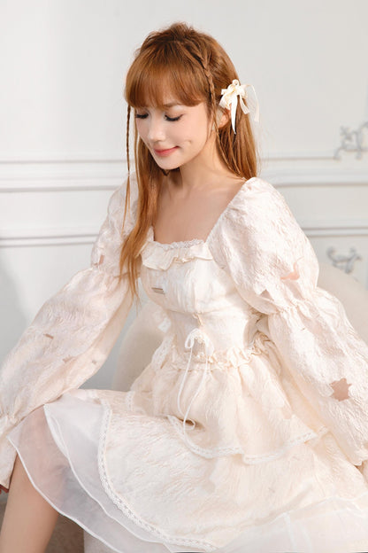 Princess Puff Sleeve Court Dress