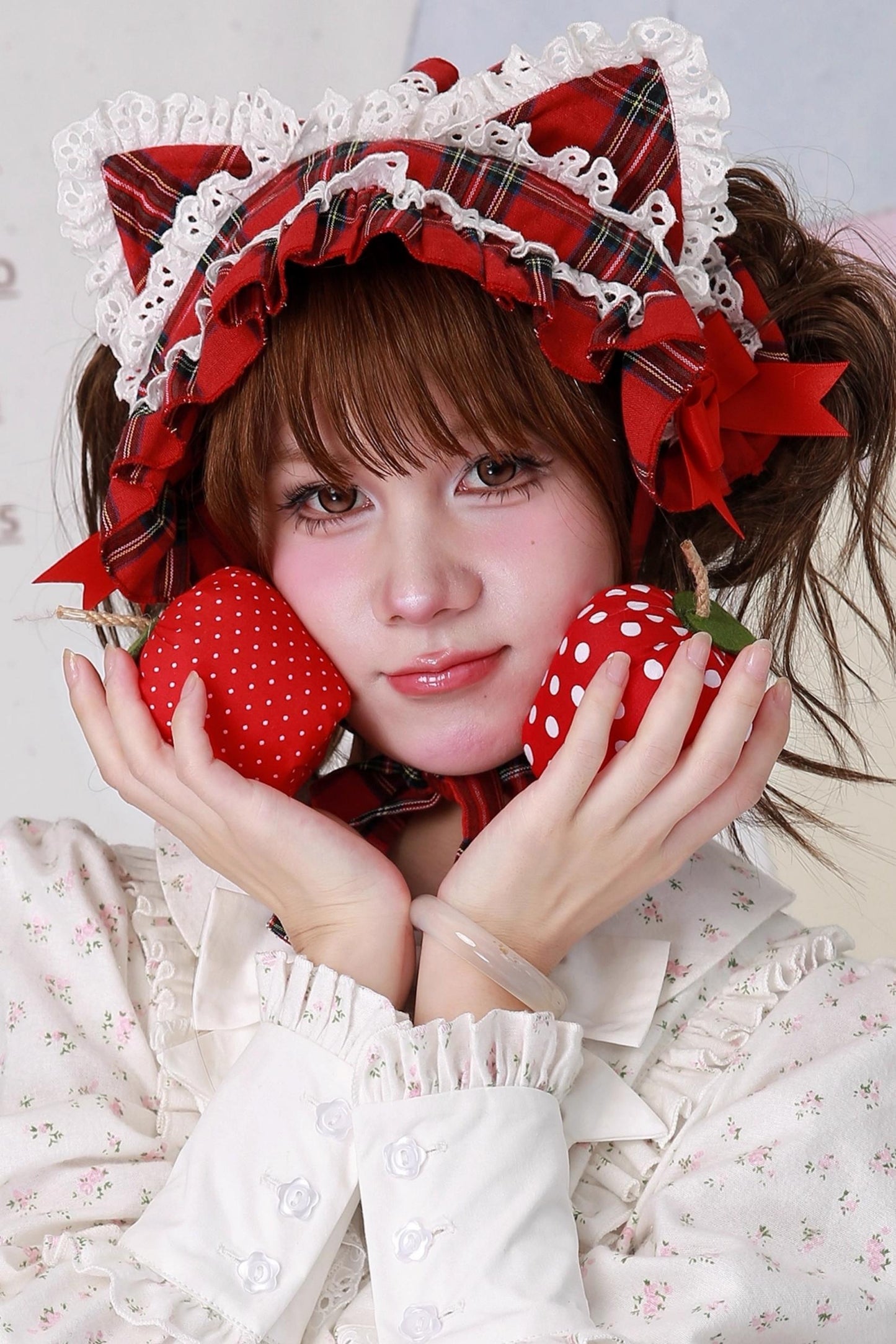 Christmas Plaid Cat Ear Headband