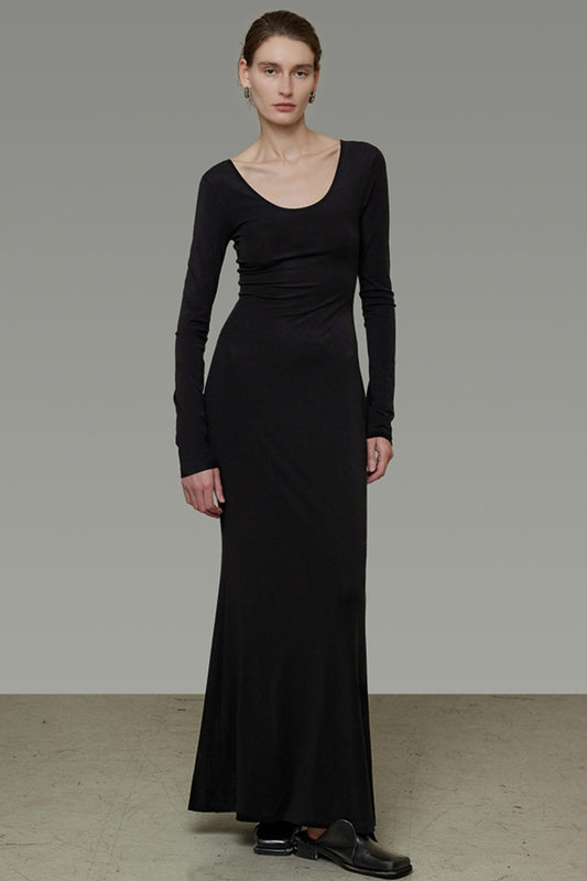 Black Slim Long Dress