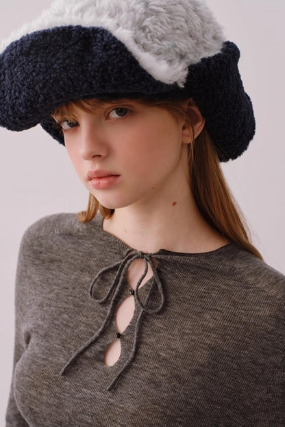 Water-Soluble Wool Knitted Top