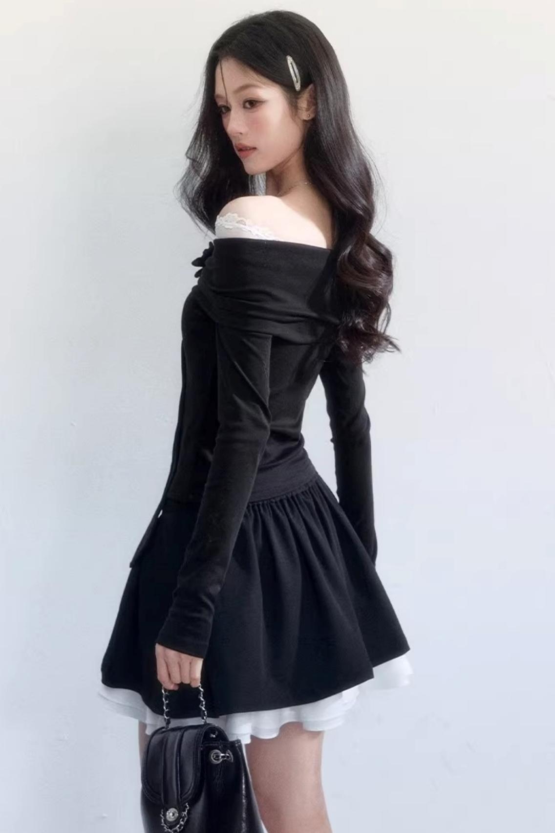 Nocturne Lace Off-Shoulder Top
