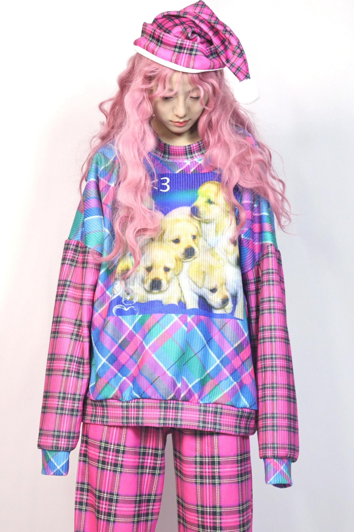 Pink Patchwork Sweatshirt