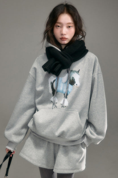 Fleece Hooded Top & Pant Set-Up