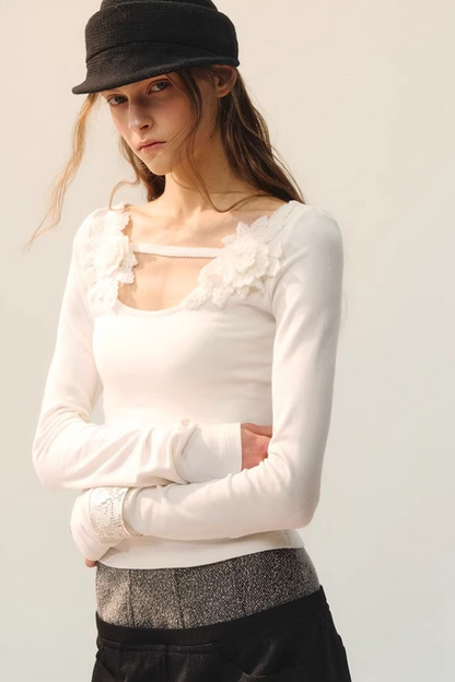 Elegant White Floral Dress