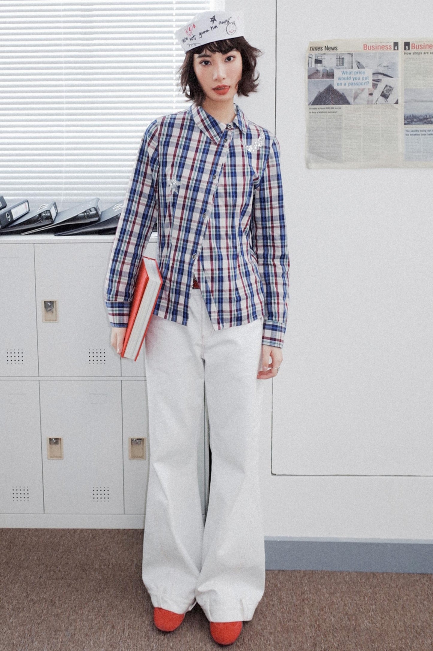 Pink Cotton Straight Jeans