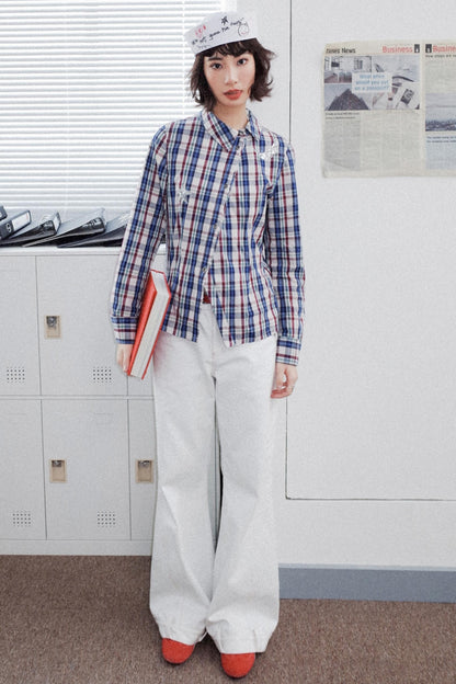 Pink Cotton Straight Jeans