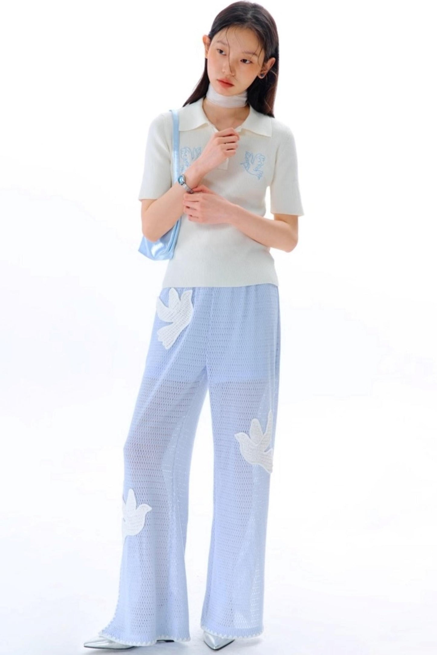 Asuka Love Poems Embroidery Polo Shirt