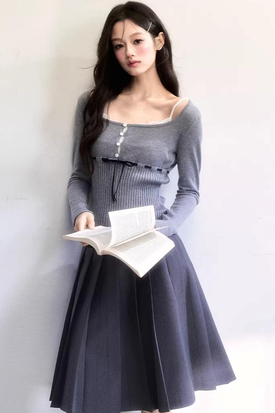 Morning Cherry Ribbon Knit Top