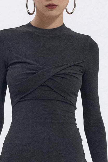 Asymmetrical Twist Bodycon Dress